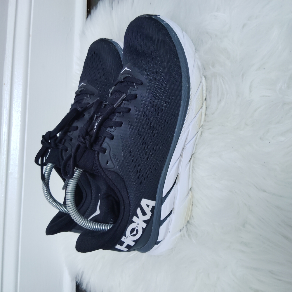 HOKA Black and White Running Shoes